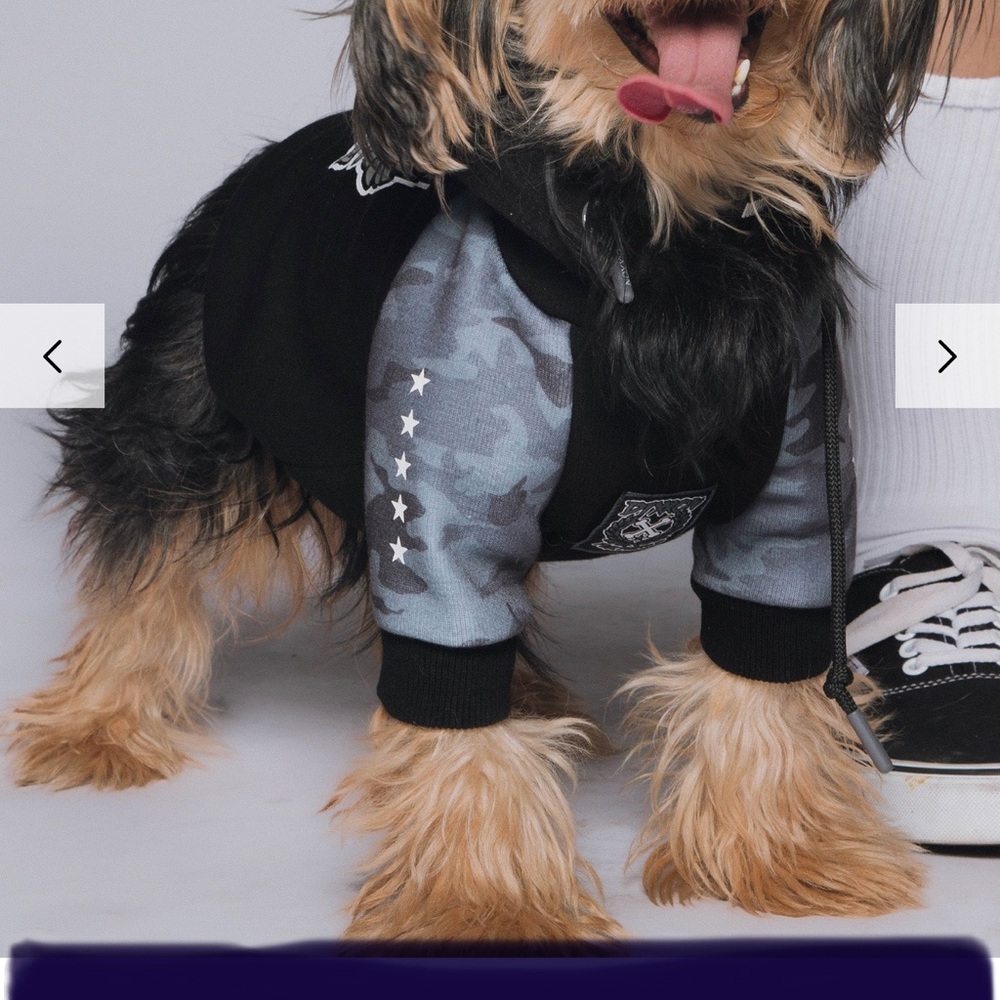 DIXXON Black and Blue Camo Dog Hoodie